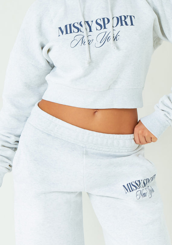 Missyempire Sienna Grey Missy Sport Slogan Joggers