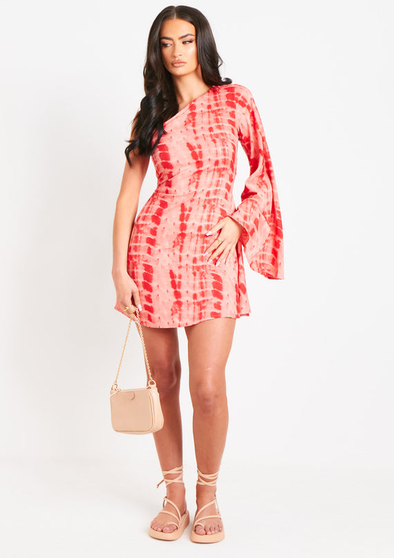 missyempire Tanya Pink Tie Dye Printed Beach Dress