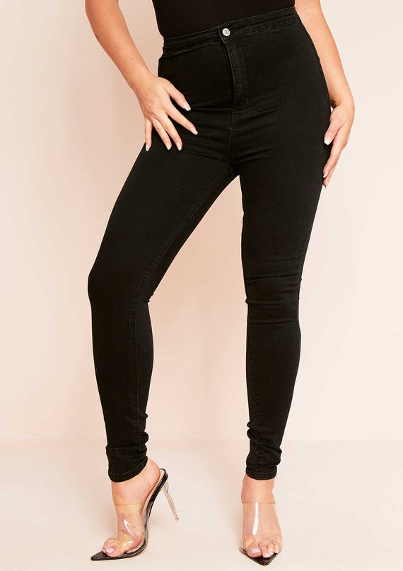 missyempire Tora Black Denim Skinny Jeans