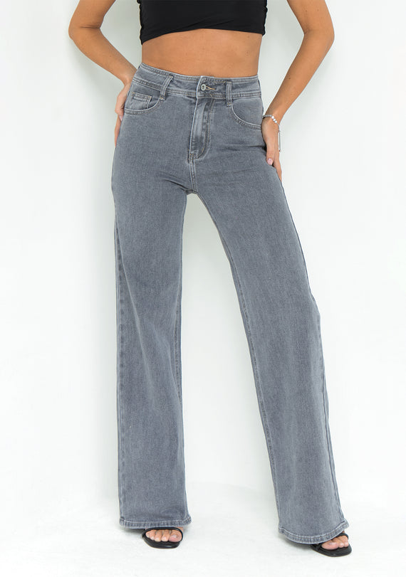 missyempire Molly Grey High Rise Straight Leg Jeans
