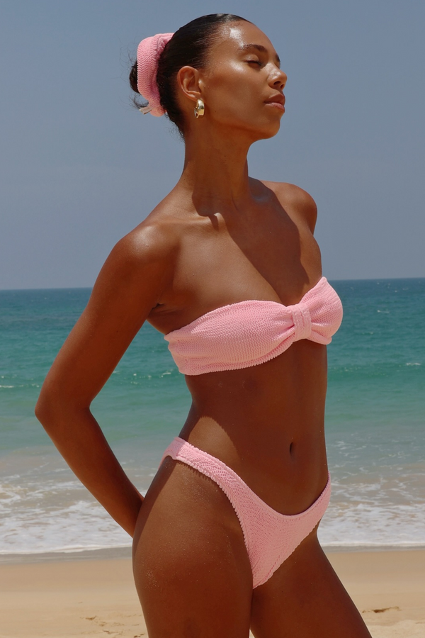 Moda Minx 'Baby Pink' Scrunch Bandeau Bikini Top