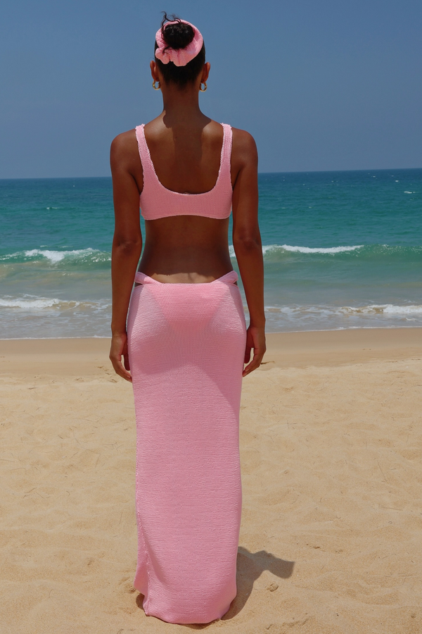 Moda Minx 'Baby Pink' Scrunch Maxi Skirt