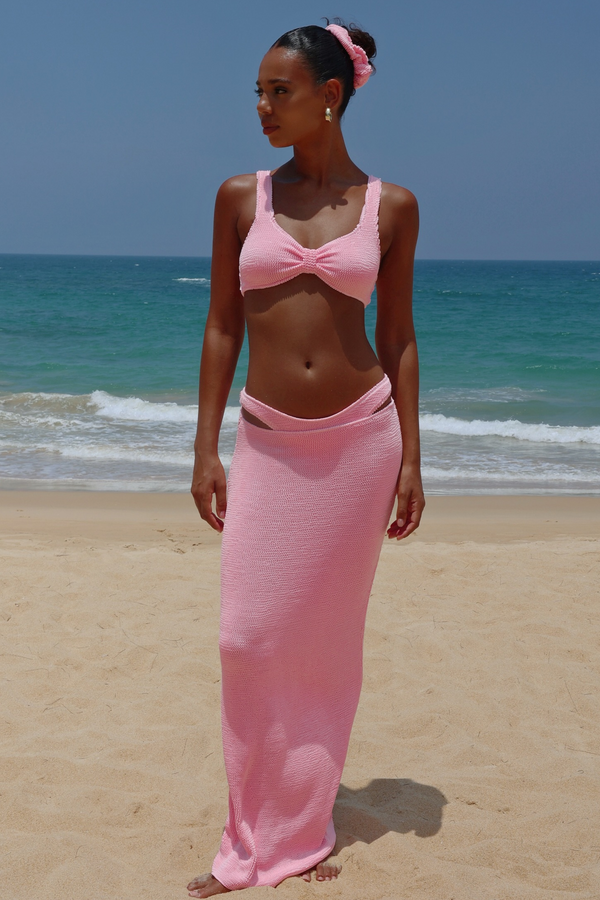 Moda Minx 'Baby Pink' Scrunch Maxi Skirt