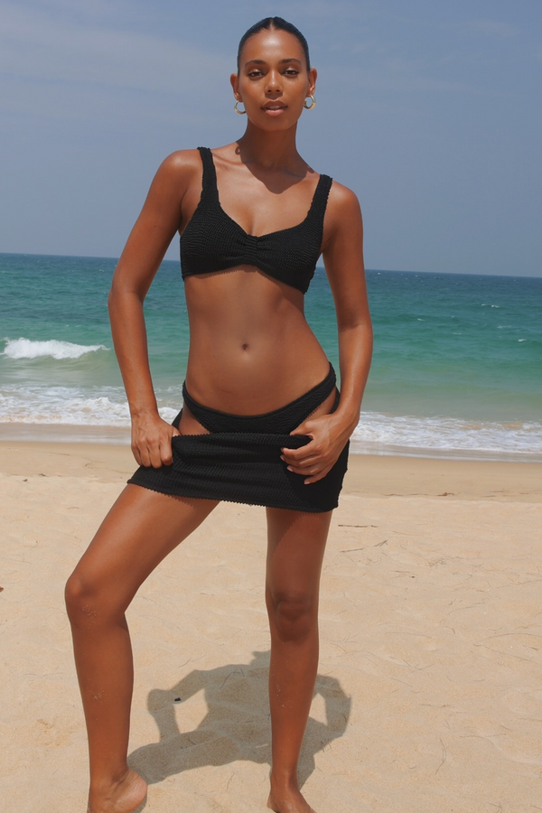 Moda Minx 'Black' Scrunch Micro Skirt