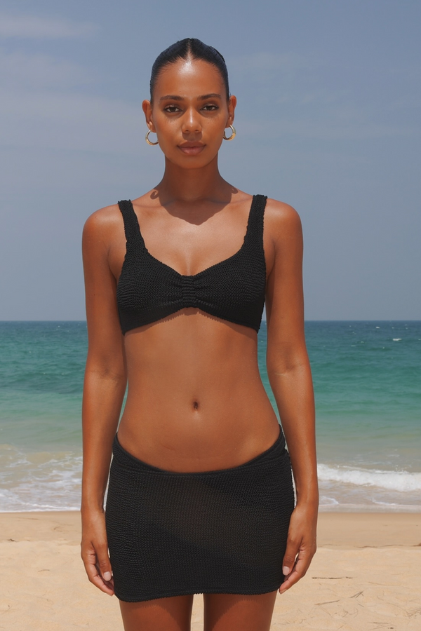 Moda Minx 'Black' Scrunch Micro Skirt