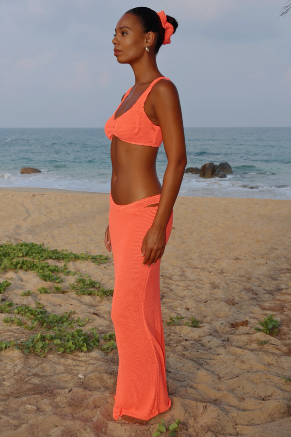 Moda Minx 'Coral' Scrunch Maxi Skirt