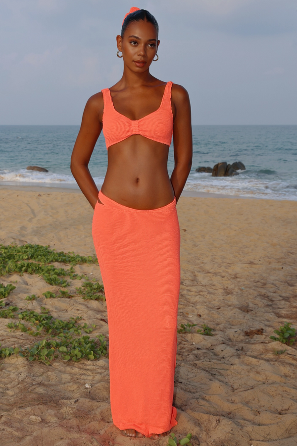 Moda Minx 'Coral' Scrunch Maxi Skirt