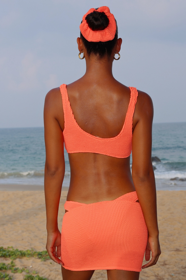 Moda Minx 'Coral' Scrunch Micro Skirt