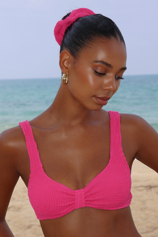 Moda Minx 'Raspberry' Scrunch Scrunchie
