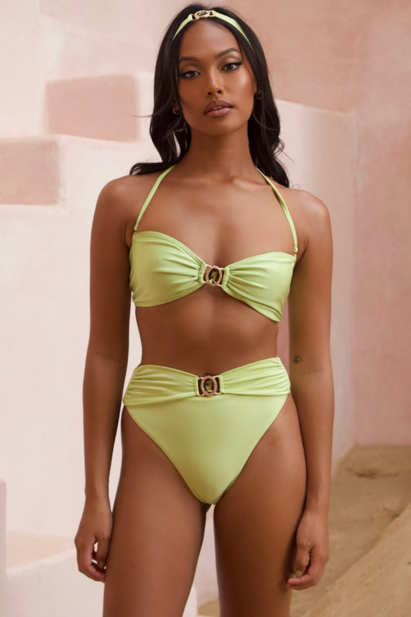 moda minx 'Sage Shimmer' Bandeau Bikini Top