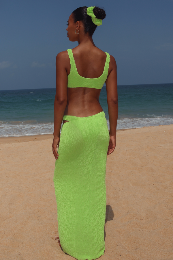 moda minx Scrunch 'Chartreuse' Maxi Skirt