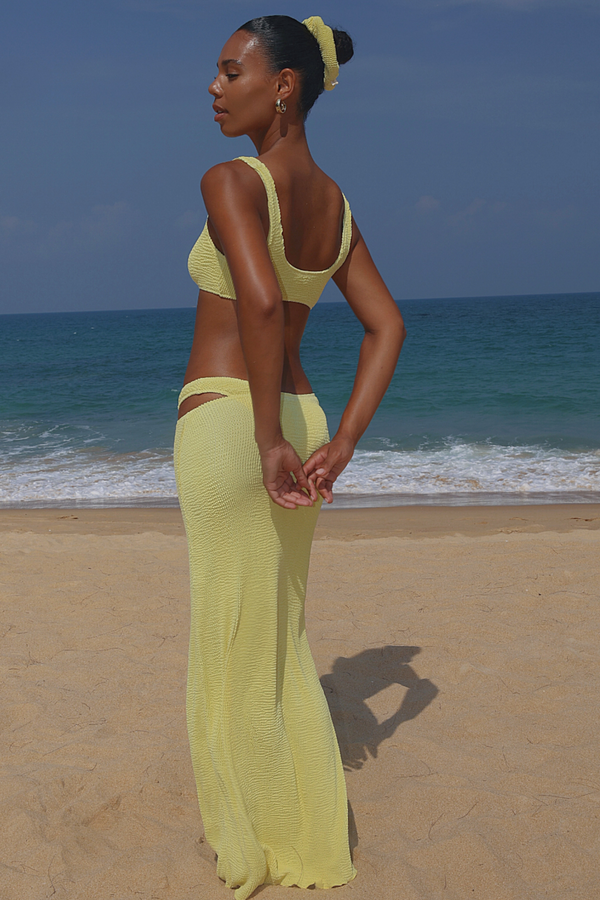 moda minx Scrunch 'Lemon' Maxi Skirt
