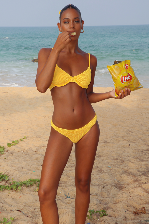 moda minx 'Sunset' Scrunch Underwire Bikini Top