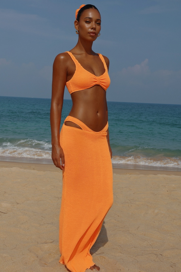 Moda Minx 'Tangerine' Scrunch Maxi Skirt