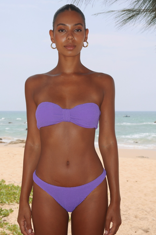Moda Minx 'Violet' Scrunch Bandeau Bikini Top