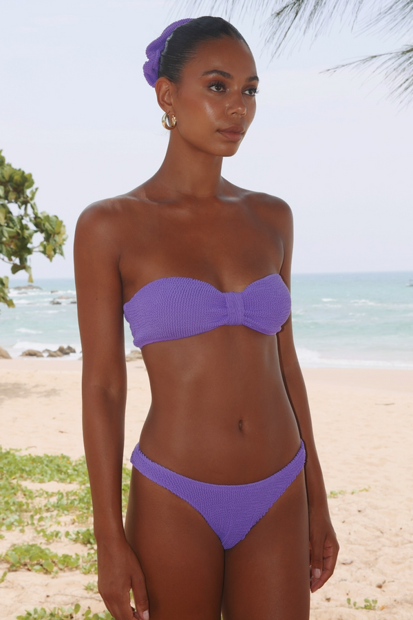 Moda Minx 'Violet' Scrunch Bandeau Bikini Top