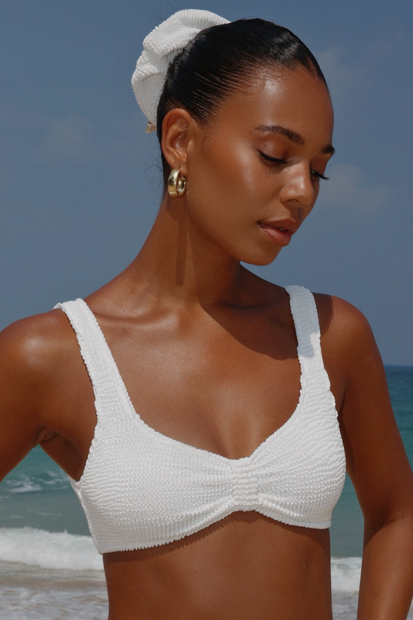 moda minx 'White' Scrunch Scrunchie