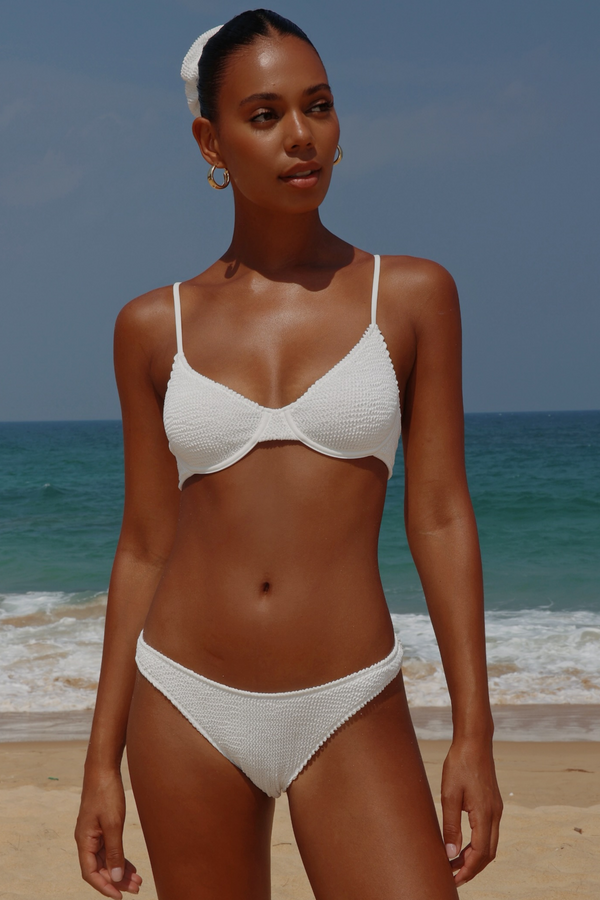 Moda Minx 'White' Scrunch Underwire Bikini Top