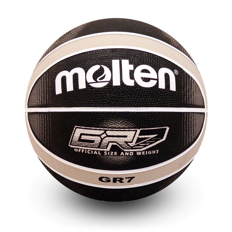 molten BGRX Premium Rubber Basketball - Black/Silver