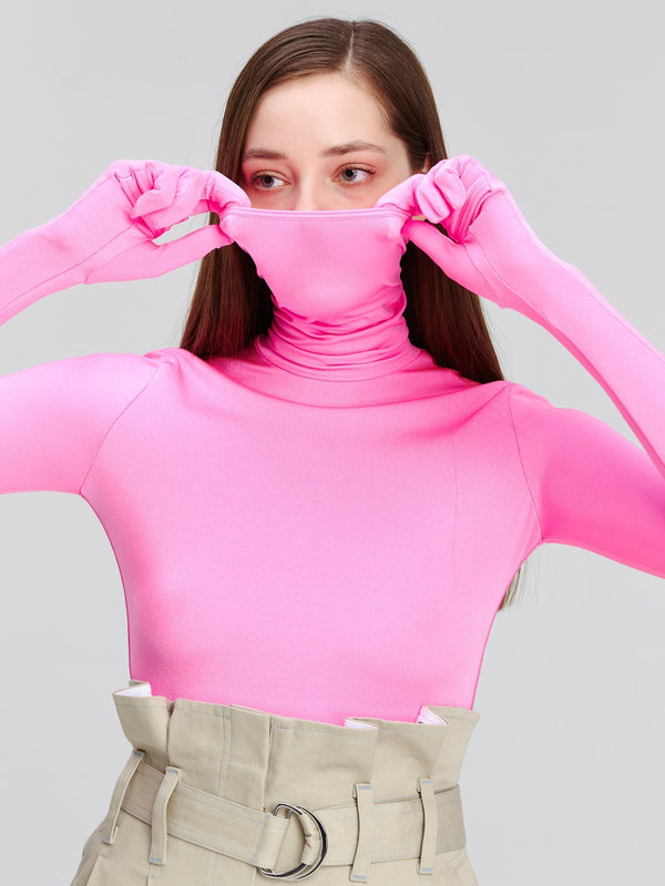 Monosuit Beige Full Length High-Waist Loose Fit Wide Leg Belted Casual Women's Pants