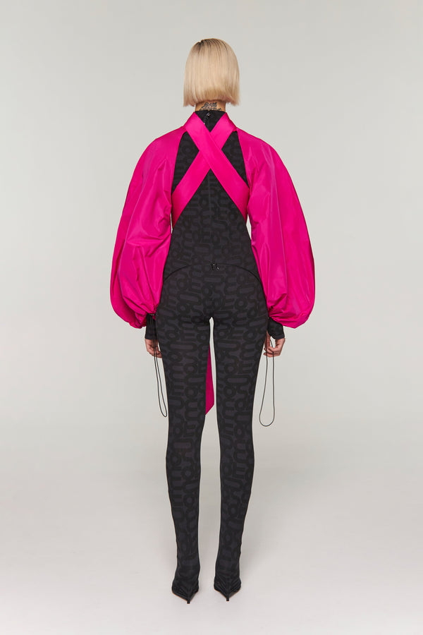 Monosuit BOLERO Sleeves Fuchsia