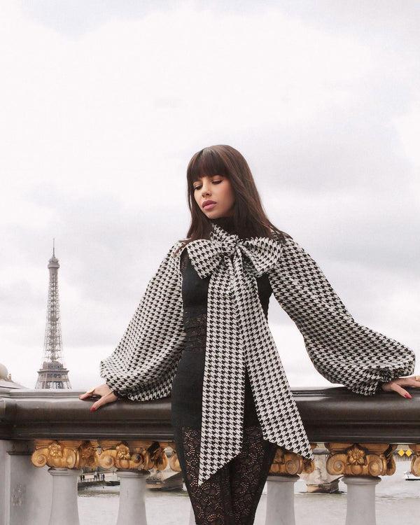 Monosuit BOLERO Sleeves Herringbone Pattern