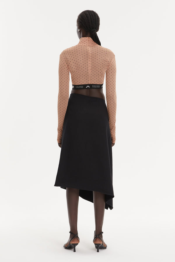 Monosuit CROPTOP Beige Dots