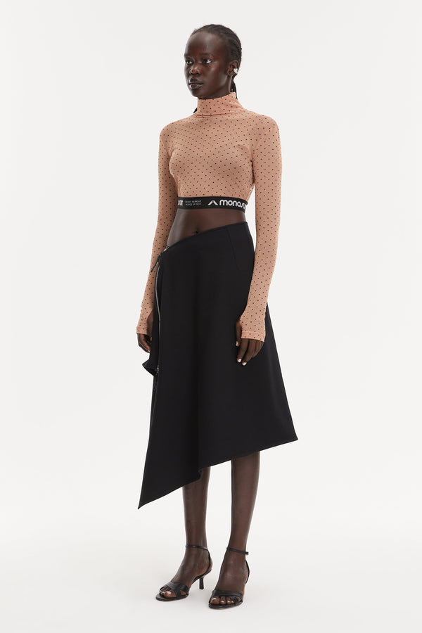 Monosuit CROPTOP Beige Dots