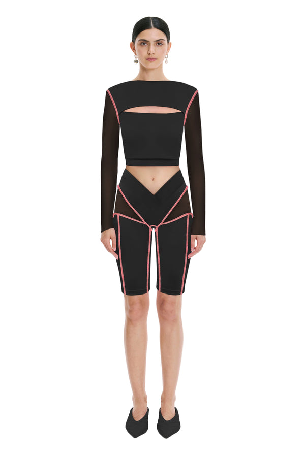 monosuit CROPTOP Erratic Black