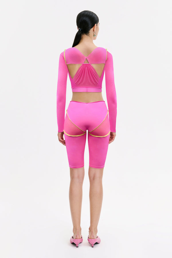 Monosuit CROPTOP Erratic Pink