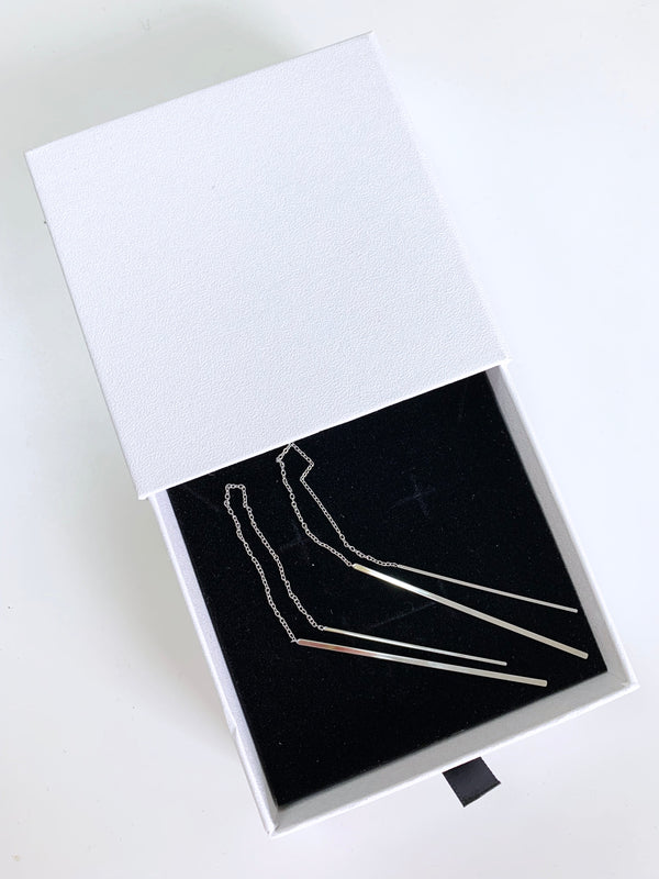 Monosuit EARRINGS Long Silver