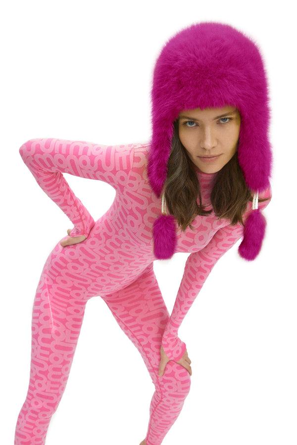 Monosuit Fancy Poodle Faux Fur Hat Fuchsia