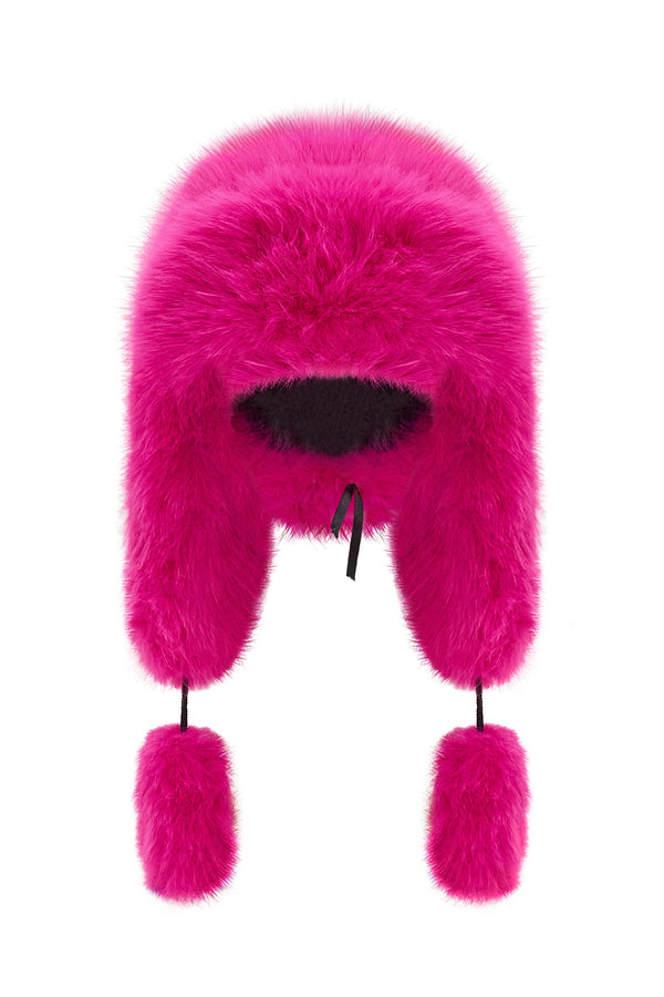 monosuit Fancy Poodle Faux Fur Hat Fuchsia