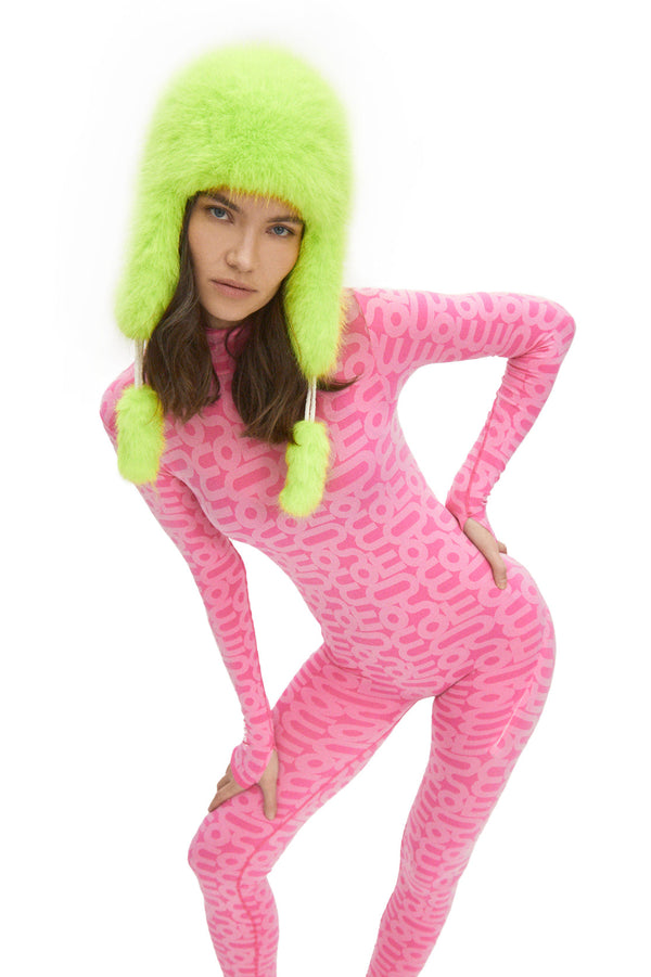 Monosuit Fancy Poodle Faux Fur Hat Lime