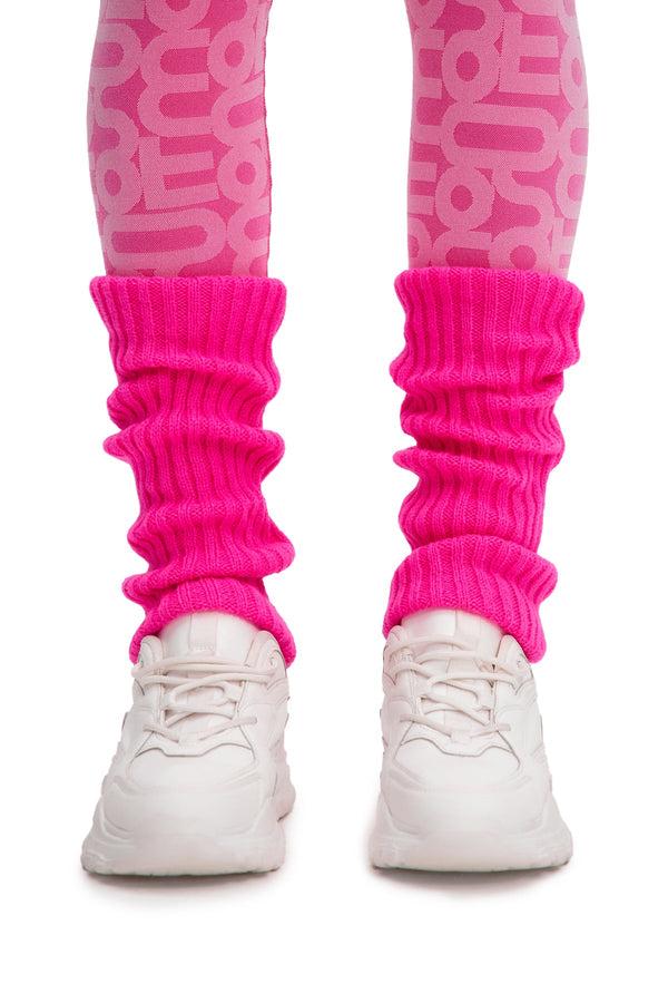 monosuit Fuchsia Knitted Leg Warmers