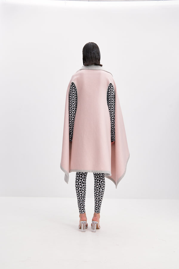 Monosuit Glen Plaid Reversible Twist Vest Pink