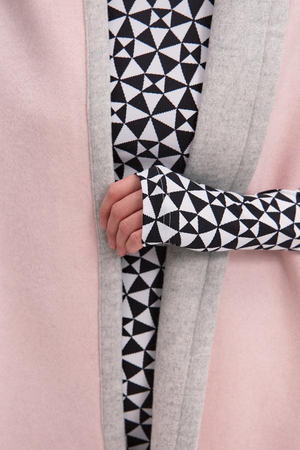 Monosuit Glen Plaid Reversible Twist Vest Pink