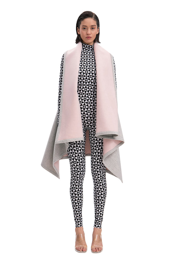 monosuit Glen Plaid Reversible Twist Vest Pink