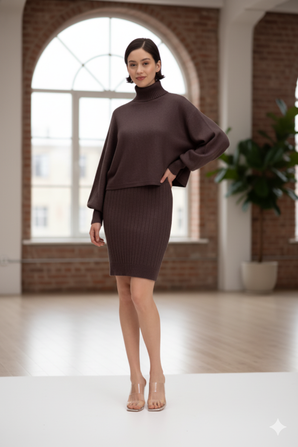 Monosuit Set Sweater & Dress Stellar Harmony Brown