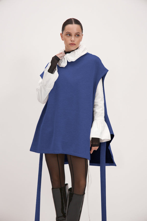 Monosuit Warm Hooded Vest Blue/Navy Reversible