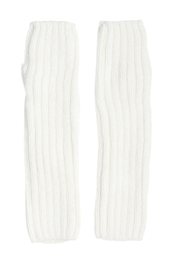 monosuit White Knitted Mittens
