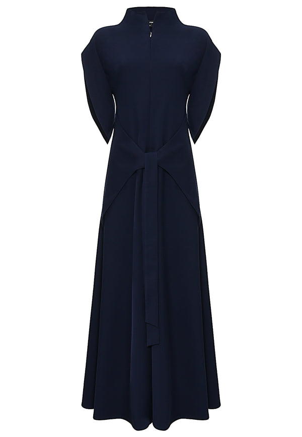 Monosuit Navy Blue Short Sleeve High Neck Plus Size Japanese Kimono Jumpsuit LEA