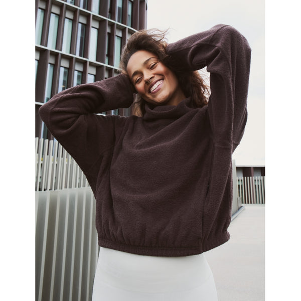 Moonchild Yoga Wear Anorak Pile Jacket - Walnut Brown