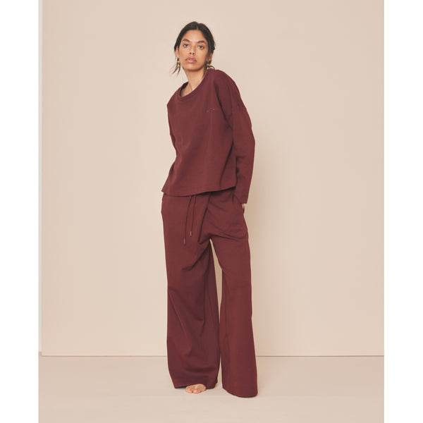 Moonchild Yoga Wear Moonchild Box Sweatshirt - Burgundy