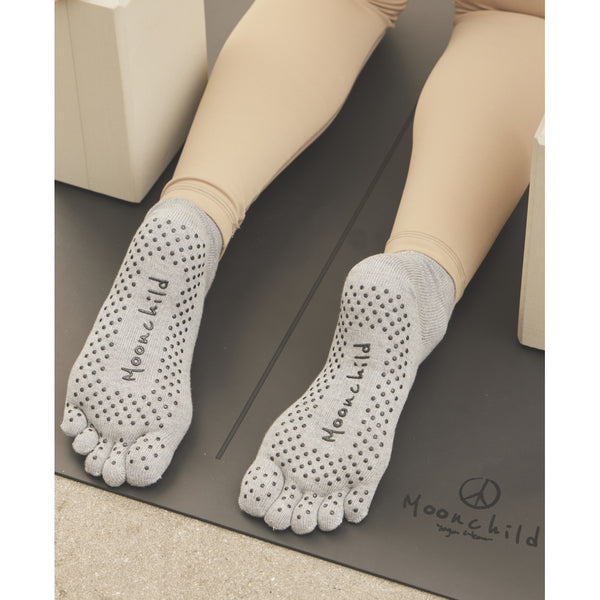 Moonchild Yoga Wear Moonchild Grip Socks - High Rise - Heather Grey