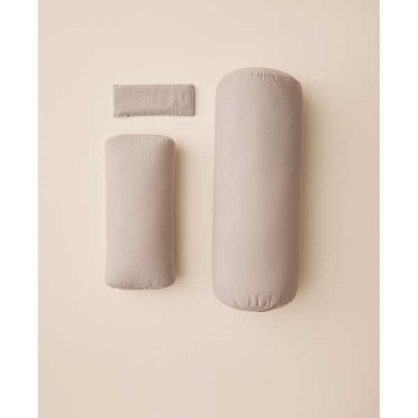 Moonchild Yoga Wear Moonchild Yoga Bolster - Organic Cotton - Small Rectangular - Light Grey