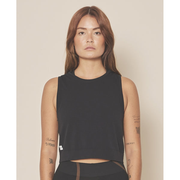 moonchild yoga wear Box Tank Top - Black