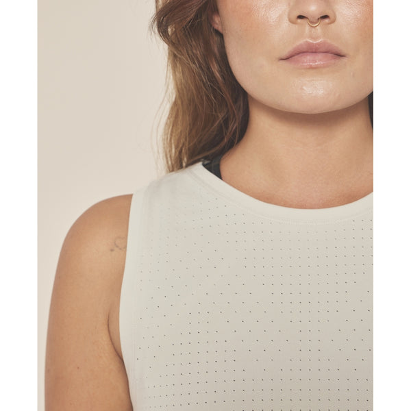 Moonchild Yoga Wear Box Tank Top - Pumice