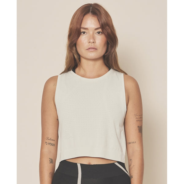 moonchild yoga wear Box Tank Top - Pumice