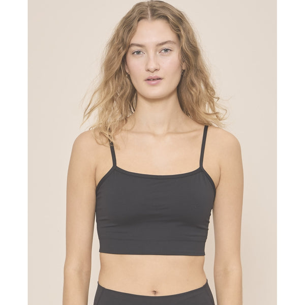 moonchild yoga wear Lunar Luxe Bra Top - Black Iris